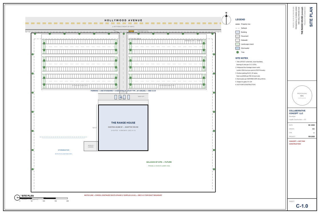 The Range House conceptual site plan