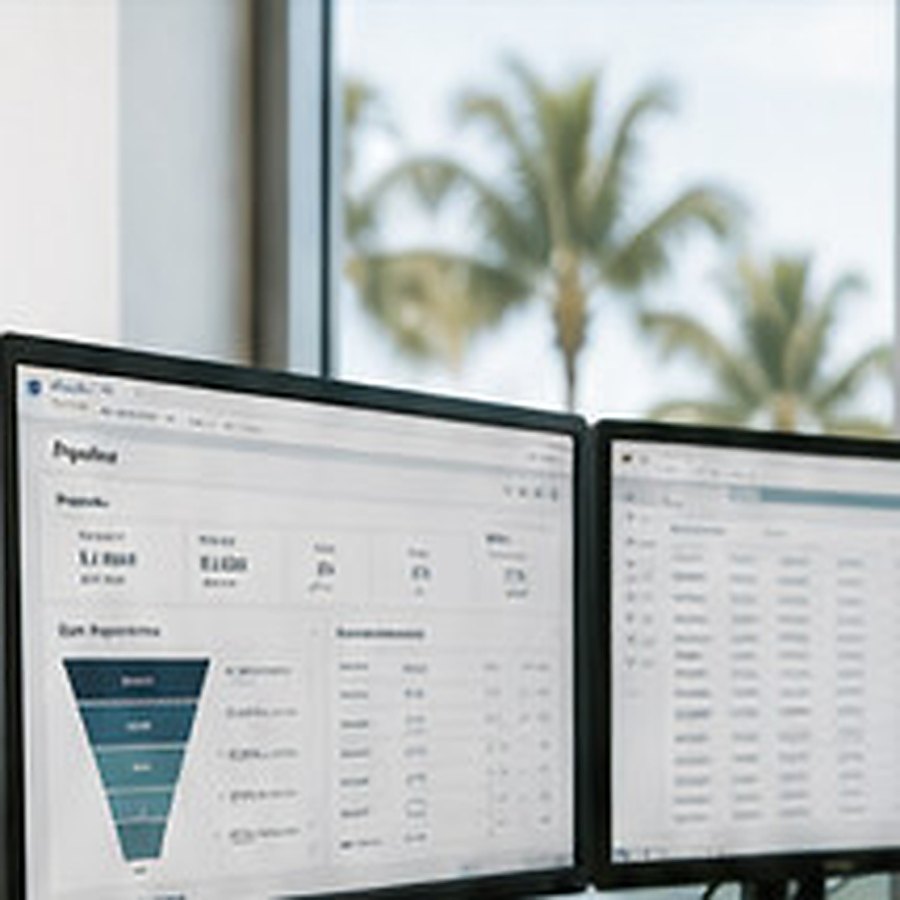 An operator reviewing a pipeline dashboard alongside project drawings